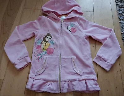 Buy Disney Store Princess Pink Belle Zip-up Hoodie Jacket Size Age 7-8 Years  • 4.99£