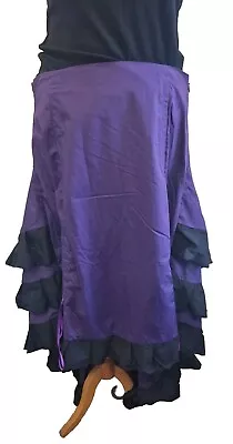 Buy Dracula Clothing Purple & Black Steampunk Low High Skirt, Size UK 16, 44, US 12. • 45£