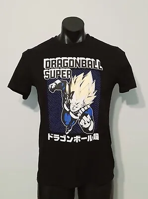 Buy Dragon Ball Super Vegeta Black T-Shirt Size Medium • 15.61£