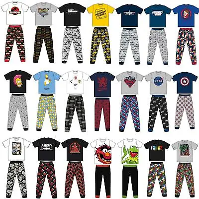 Buy Mens/Boys Character Pyjamas PJ Set Jersey Cotton Size S,M,L,XL • 14.95£