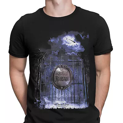 Buy Halloween T-Shirt Haunted Mansion Movie Poster Spooky Creepy Mens T Shirts #HD2 • 13.49£