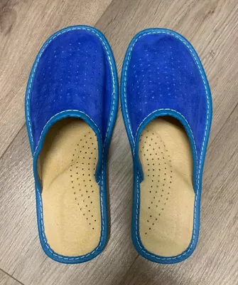 Buy Women’s 100% Suede Leather Slippers. • 9.99£