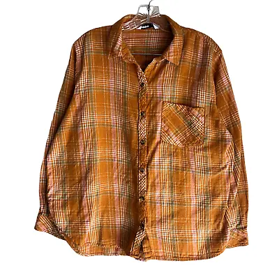 Buy Sonoma Women's Flannel Shirt Size XL Plaid 100% Cotton Long Sleeve Collared • 22.01£