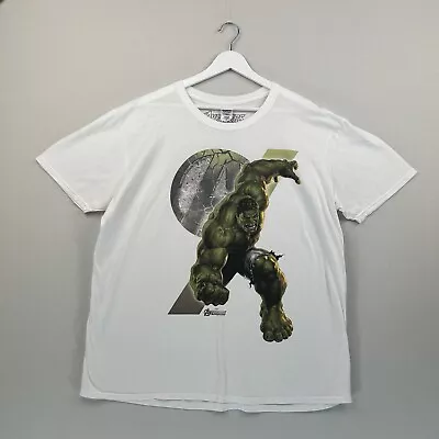 Buy Gildan The Hulk T Shirt Mens XL White Marvel Avengers Short Sleeve 100% Cotton • 9.99£