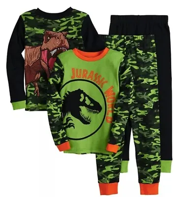 Buy NWt 4 Jurassic World Park 4 Pc Hoodie Dinosaurs Fall Pajamas Spring Camouflage • 22.68£