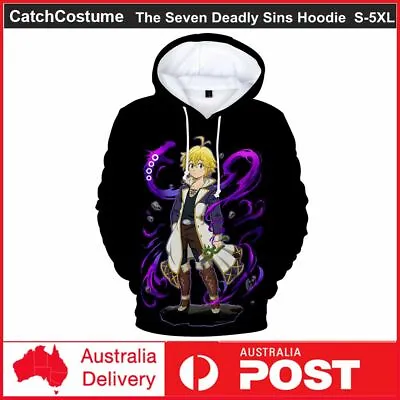 Buy The Seven Deadly Sins Hoodie Meliodas Cosplay Sweatshirts Pullover Jacket Coat  • 21.62£