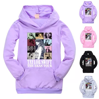 Buy Kids Girls Taylor Swiftie Printed Hoodie Sweatshirt Casual Pullover Tops Jumper  • 10.63£