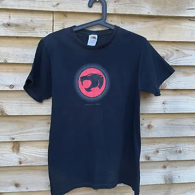 Buy Vintage Thundercats Shirt Mens Black Red Graphic Logo Tee 90s 1999 Size Small • 19.99£