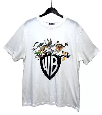 Buy Warner Bros Looney Tunes T-Shirt Size Medium White Cartoon Retro Top • 19.99£
