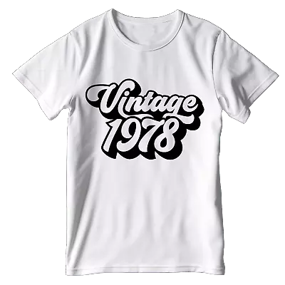 Buy Vintage 1978 Mens Womens Birthday T Shirt Short Sleeve Cotton T-shirt S - 3XL • 13.49£