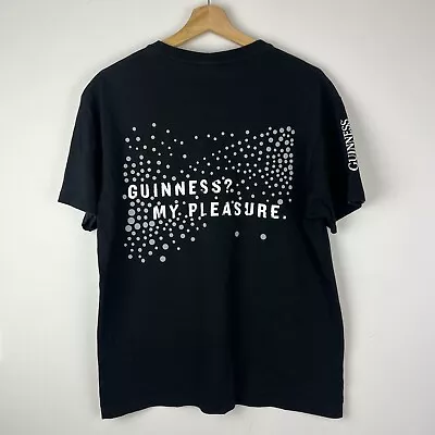 Buy Guinness T-Shirt Mens Medium Black Promo My Pleasure Graphic Print Ireland Stout • 7.95£