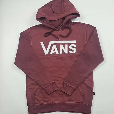 Buy VANS Men Hoodie Pullover Red Big Logo Print Spell Out Active Casual Size S  • 22.99£