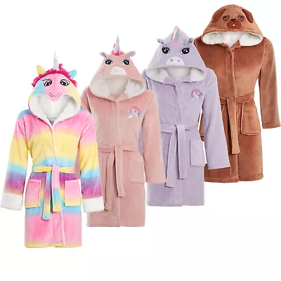 Buy Girls Boys Childrens Soft & Cosy Unicorn Dressing Gown TO CLEAR • 5.98£