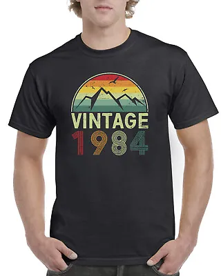 Buy Mens 40th Birthday Gifts For Him T Shirt 40th Present 40 Years Old Born In 1984 • 12.99£
