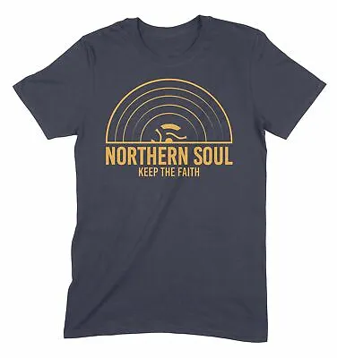 Buy Northern Soul Keep The Faith Record Orange Logo Men's T-Shirt • 12.95£