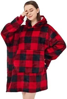Buy Oversized Blanket Hoodie Reversible Ultra Plush Sherpa Giant Sweatshirt Blanket • 12.79£