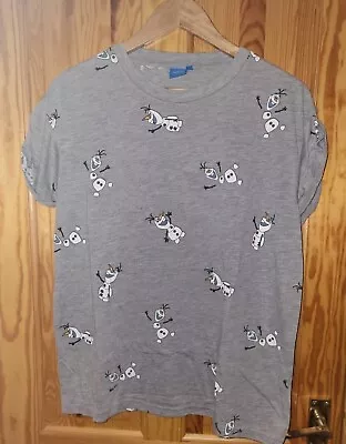 Buy Grey Tshirt With Olaf From Frozen Design, Size L • 1.99£