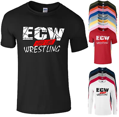 Buy Ecw Pro Wrestling T Shirt Wcw Wwf Wwe Aew Ufc Mens Childrens Women Kids Tee Tops • 19.99£