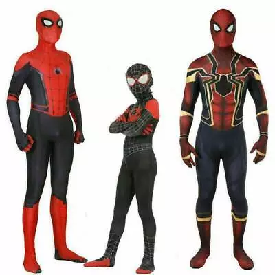 Buy NEW Kids Boys Spiderman Jumpsuit Super Hero Fancy Dress Up Cosplay Costume Party • 10.34£