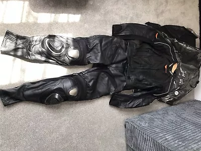 Buy Motorbike Leather Set Size Small Jacket And Trousers Zip Together Suit • 115£