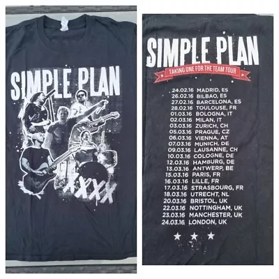 Buy Simple Plan T Shirt 2016 Tour Official Merch Black Backprint MEDIUM  • 19.99£