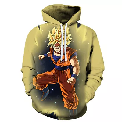 Buy Child DBZ Super Saiyan Goku Boys Hoodie Sweatshirts Pullover For Kids Age 4Y-13Y • 22.99£