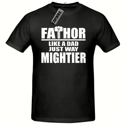 Buy Thor Like A Dad But Mightier Funny Novelty Mens T Shirt, Fathers Day Daddy Gift • 9.99£