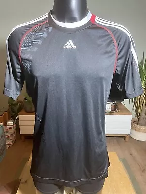 Buy Mens Adidas T Shirt Size Medium Black Predator Climacool Football Training Top • 19.99£