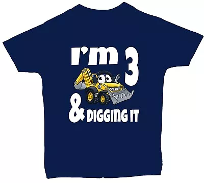 Buy I'm AGE & Digging It Yellow Excavator Baby, Toddler, Kids, Children's T-Shirt • 9.99£
