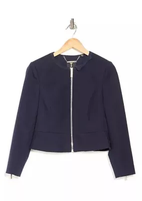 Buy £189 TED BAKER Janni Navy Bow Smart Dressy Suit Jacket Blazer Work TB 1 / S Uk 8 • 89£