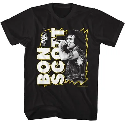 Buy Bon Scott - Lightning Frame - Short Sleeve - Adult - T-Shirt • 87.12£