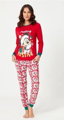 Buy BNWT Disney CHRISTMAS Mickey Mouse PYJAMAS PJ'S Size 20-22 RED • 17.99£