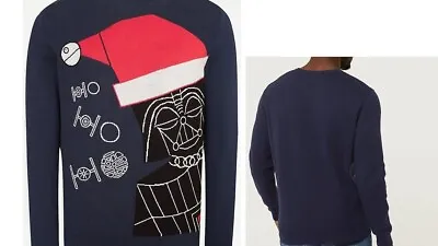 Buy Mens Star Wars Darth Vader 'HO HO HO ' Knitted Christmas Jumper  M • 13.99£