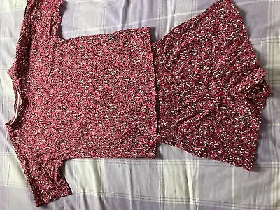 Buy Ladies Short  Pink Animal Print Pyjama Set Size 8 M & S. Brand New • 6.50£