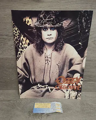 Buy Ozzy Osbourne No Rest For The Wicked 1988 Tour Program, Merch Insert, & Ticket • 66.49£