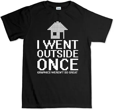 Buy I Went Outside Once Graphics T-shirt Var Sizes S-5XL Playstation 8-bit Xbox • 14.99£