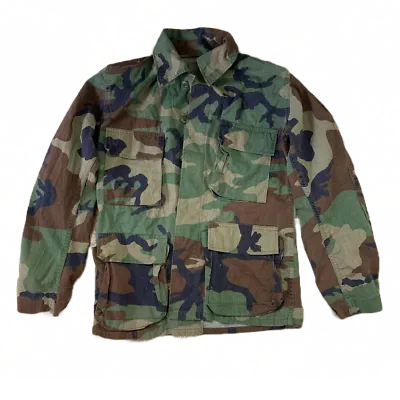 Buy US Army Original Woodland Camouflage BDU Ripstop Combat Jacket Shirt Grade 1/2 • 16.95£