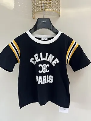 Buy Celine Pairs T Shirt Black Xs Cotton New With Tag Authentic • 420£