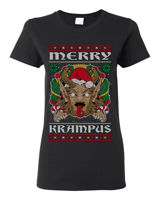 Buy Merry Krampus Santa Folklore Figure Horror  Women Graphic TShirt • 24.08£