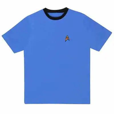 Buy ** Star Trek Mr Spock Blue Science Officer Uniform Ringer T-shirt Official ** • 20£