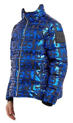 Buy Moose KnucklesBlue Men's Zachary All Over Print Puffer Jacket Multi • 430£