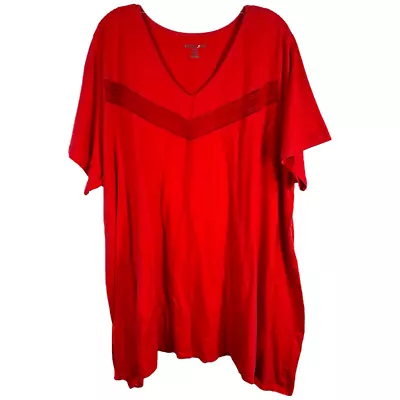 Buy Dreams Co Roamans Plus Size 3X 30W 32W Top Sleep Pajamas Peach Pink Lace 1025 • 14.17£