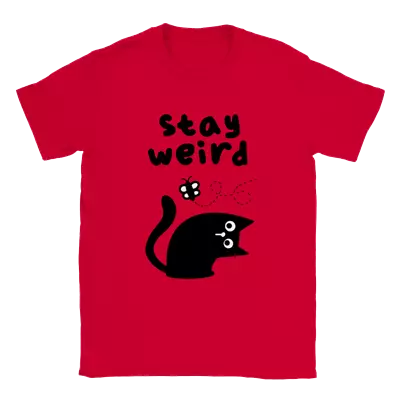 Buy Cat Lovers T Shirt Cat Pussycat Pet Tee Shirt Animal Feline Cat Stay Weird • 21.99£