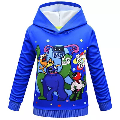 Buy Kids Rainbow Friends Fancy Hoodie Boys Girls Cartoon Hooded Sweatshirt Pullover • 9.49£
