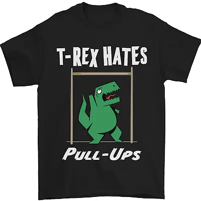 Buy T-Rex Hates Pull Ups Gym Funny Dinosaurs Mens T-Shirt 100% Cotton • 7.99£