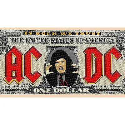 Buy Officially Licensed ACDC Dollar Bank Note Sew On Patch- Music Rock Patches M179 • 4.20£