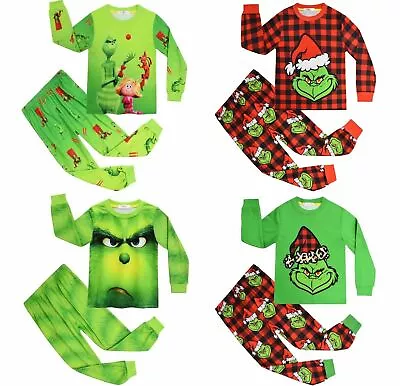 Buy Grinch Pyjamas Boys Girls Christmas Set Jack Skellington Sleepwear  Nightgown • 11.50£