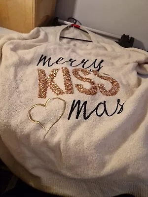 Buy Women Christmas Jumper Merry Kiss Mas • 6£