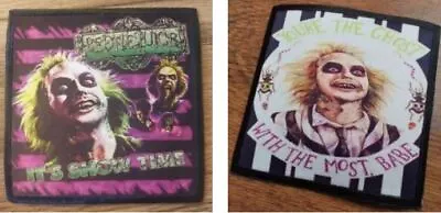 Buy Beetlejuice  Its Show Time  80s HORROR FILM MOVIE SEW IRON ON PATCH • 5.99£