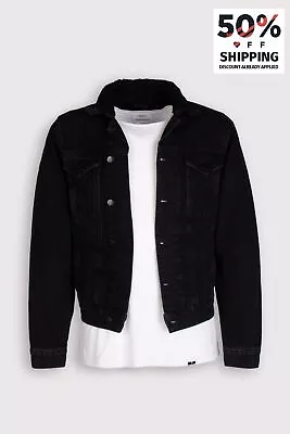 Buy BOLONGARO TREVOR Denim Jacket Size S Sherpa Collar Garment Dye Button Front  • 14.99£